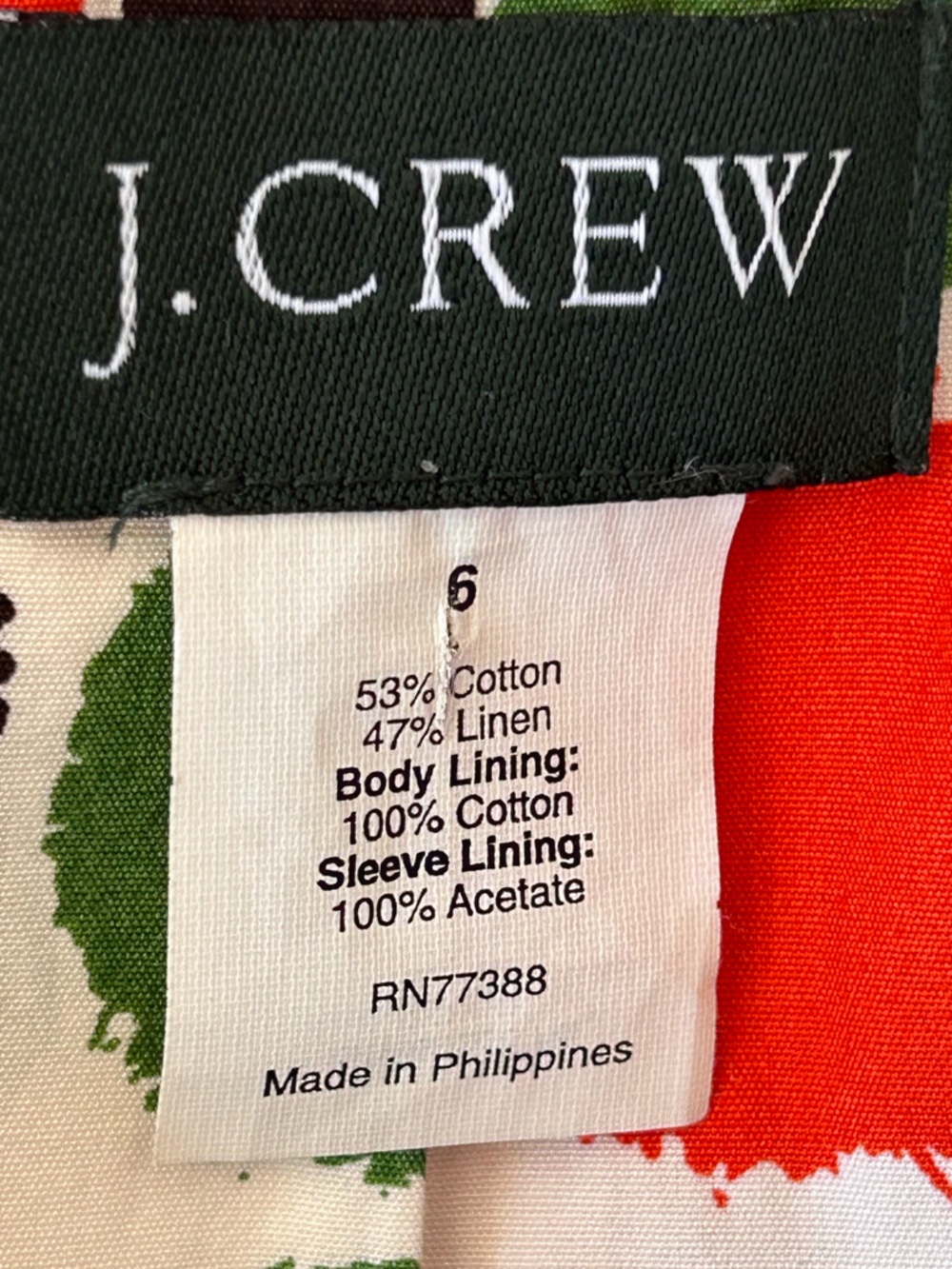 J. Crew Women’s‎ Molly Cotton/Linen Peplum Jacket Vintage Style Size 6 - Picture 7 of 11